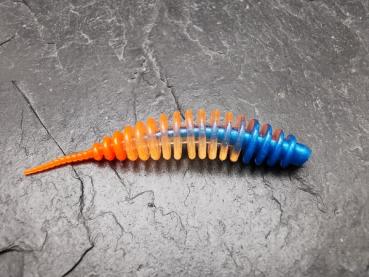 Troutworm 5cm (Blau-Transp-Orange) Bubblegum