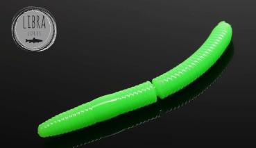 FATTY D'WORM 65 mm 026 Hot Apple Green LIBRA LURES 10 Stück (CHEESE Flavour)