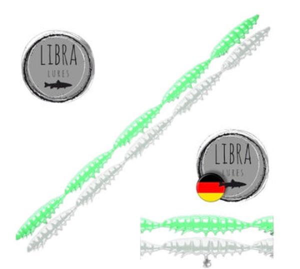 LARVA Multi Kette 25mm 000 glow LIBRA LURES (CHEESE Flavour)