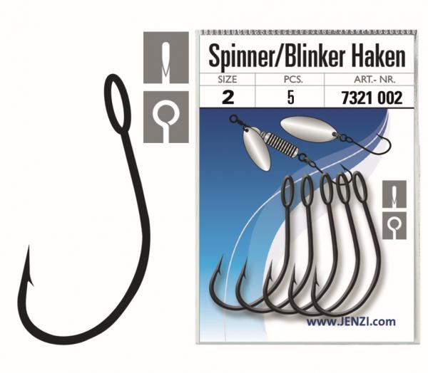 Jenzi Spinner/Blinker Haken Hakengröße 2 mit Widerhaken