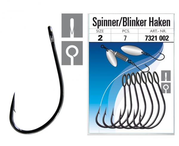 Jenzi Spinner/Blinker Haken Hakengröße 2 mit Widerhaken