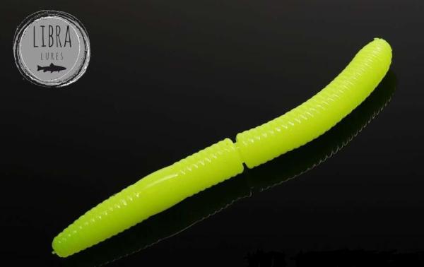 FATTY D'WORM 65 mm 006 Hot Yellow LIBRA LURES 10 Stück (CHEESE Flavour)