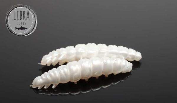 LARVA 30 mm 004 Silver Pearl LIBRA LURES 15 Stück (CHEESE Flavour)