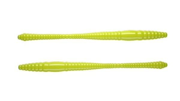 Dying Worm 80 006 hot yellow LIBRA LURES 12 Stück (CHEESE Flavour)