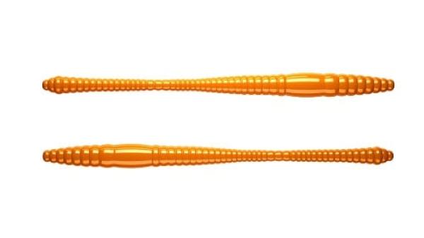 Dying Worm 80 011 hot orange LIBRA LURES 12 Stück (CHEESE Flavour)