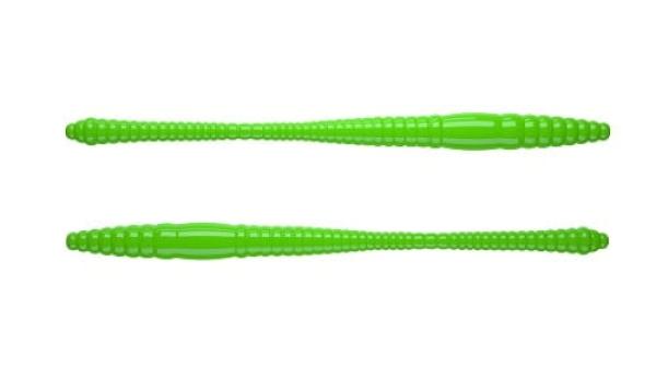 Dying Worm 80 021 hot apple green LIBRA LURES 12 Stück (CHEESE Flavour)