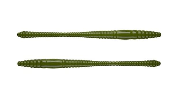 Dying Worm 80 031 olive LIBRA LURES 12 Stück (CHEESE Flavour)