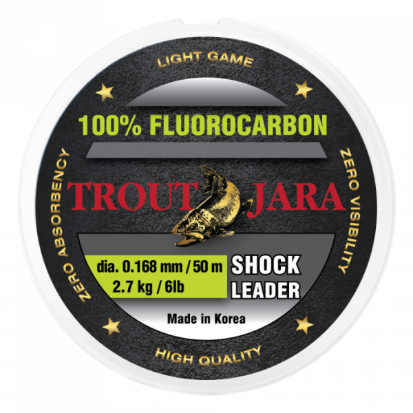 TROUT JARA SHOCK LEADER FLUOROCARBON 0,168 mm 50 m