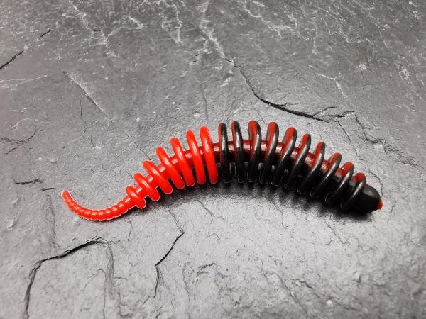 Troutworm 5cm (Schwarz-Rot) Bubblegum